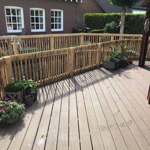 kastanje hekwerk hout